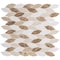 Andova Tiles SAMPLE Channing Elongated Hex  1 x 25 Marble Honeycomb Mosaic Wall  Floor Tile SAM-ANDCHA135 - alternate 1